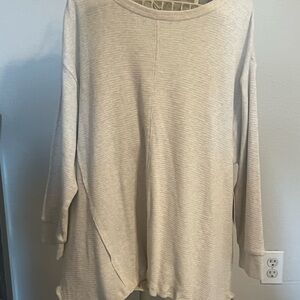 Westbound Soft Ivory Long Sleeve Tunic